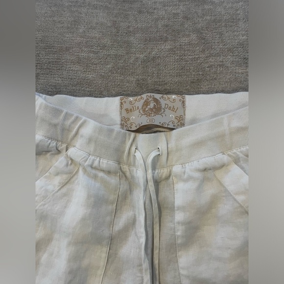 Bella Dahl Pocket Wide Leg Pant White Size XS 100% Linen - Picture 3 of 6